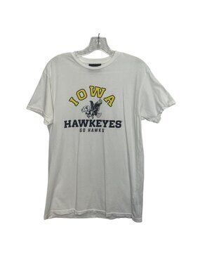Iowa Hawkeyes Go Hawks Retrobrand Tshirt Small White Cotton Fanwear‎